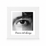 Customized Black & White Eyes Couple Frame – 5 Unique Personalized Gift Ideas | Premium Keepsake