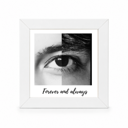 Customized Black & White Eyes Couple Frame – 5 Unique Personalized Gift Ideas | Premium Keepsake