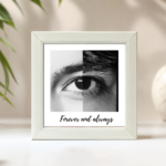 Customized Black & White Eyes Couple Frame – 5 Unique Personalized Gift Ideas | Premium Keepsake - Image 2