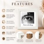 Customized Black & White Eyes Couple Frame – 5 Unique Personalized Gift Ideas | Premium Keepsake - Image 4