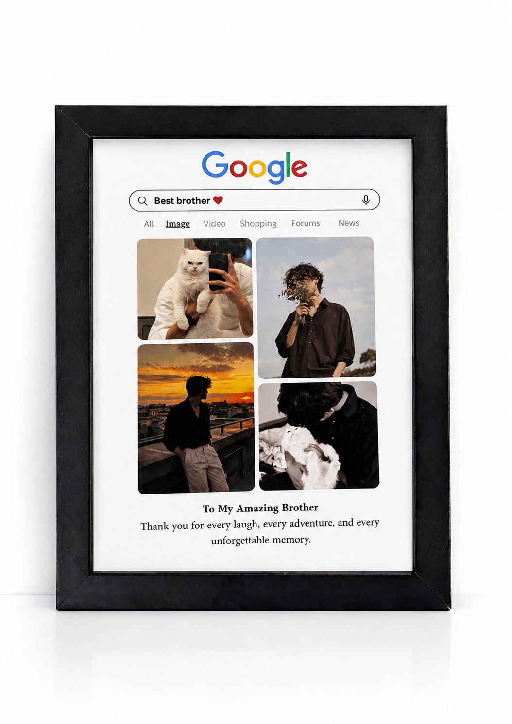 # Model Set Context Nothing yet Customized Google Search Frame – Personalized Photo & Name Gift | Unique Birthday, Anniversary & Couple Gift - Image 1