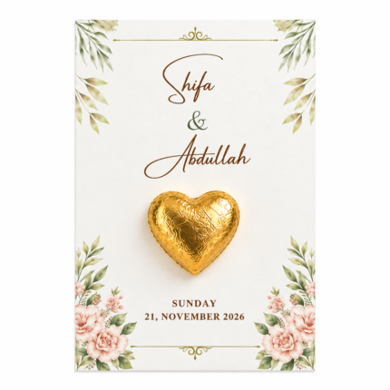 Personalized Wedding Favor Card set of 50